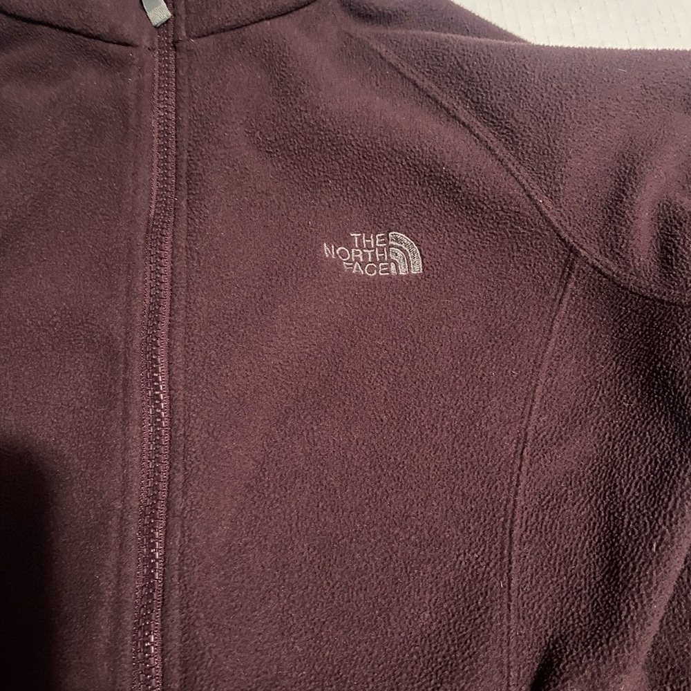 The North Face Purple Ski Jacket with Fleece Material and High Collar - Picture 8 of 15